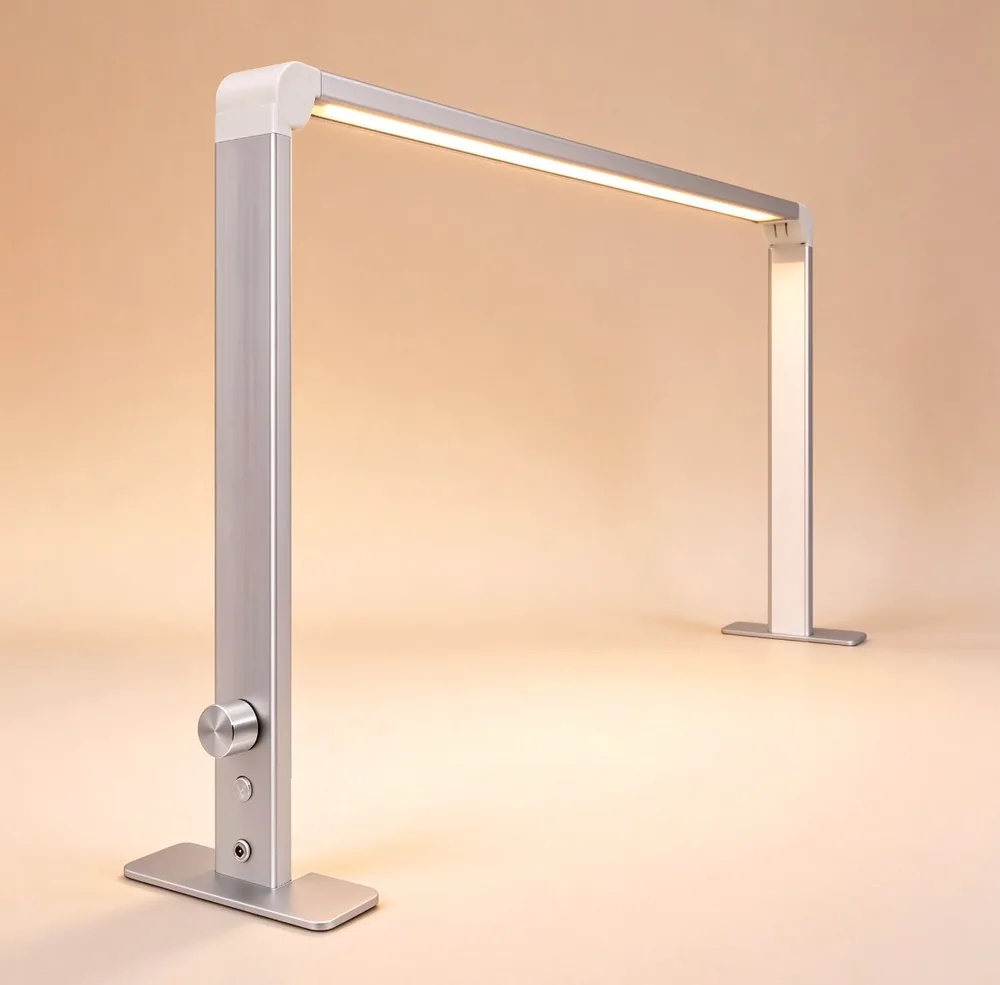 F1 large square nail lamp folded down with its power adapter